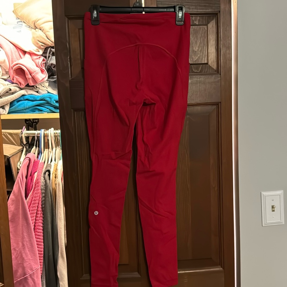 red lululemon leggings